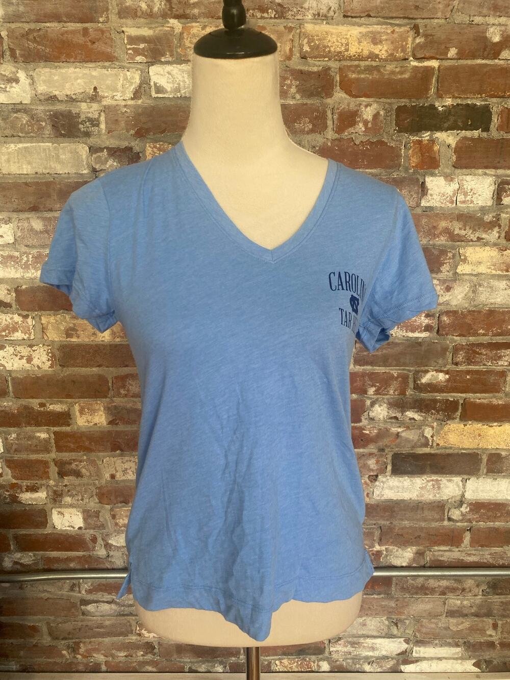 UNC Carolina Tar Heels Light Blue V-Neck Short Sleeve Graphic T-Shirt